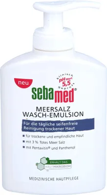Produktbild von Sebamed Meersalz seifenfreie Wasch-Emulsion für die Reinigung der trockenen und empfindlichen Haut, 200 ml Gel
