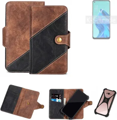 Produktbild von K-S-Trade Handyhülle Schutzhülle Bookstyle Case kompatibel mit Oppo Reno5 A 5G Klapphülle Cover Hülle Schutztasche 1x