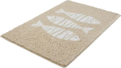 Produktbild von Kleine Wolke Badteppich FISH Sandbeige 65 x 115 cm