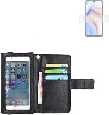 Produktbild von K-S-Trade Handy Hülle Schutz Hülle Kompatibel mit Cubot Note 8 Case mit Displayschutz / Schutzfolie Flip Cover Wallet case Etui Hülle schwarz