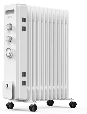 Immagine prodotto di Radiatore ad olio da 2500W, con 11 elementi riscaldanti, timer da 24 ore e termostato regolabile