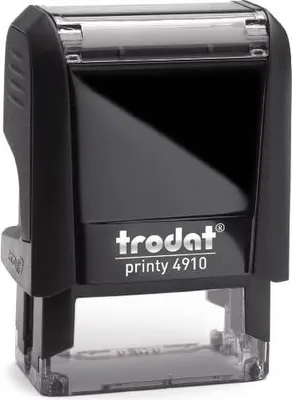 Produktbild von Printy 4910 inkl. Stempelplatte mit Ihrem Wunschtext schwarzes Gehäuse