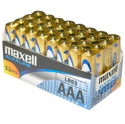 Imagen del producto de Maxell - Pila Alcalina Aaa Lr03 Pack*32 Pilas