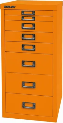 Produktbild von BISLEY MultiDrawer™ L298 Schubladenschrank orange 8 Schubladen 27,8 x 38,0 x 59,0 cm