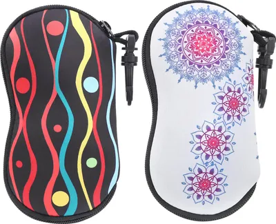 Produktbild von 2 Stück tragbare Brillenetuis mit Reißverschluss, wasserdicht, für Sonnenbrillen, Hartschalenetui, Brillenschutz