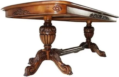 Ausziehbarer Luxus Barock Massivholz Esstisch Braun