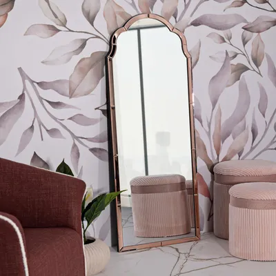 Immagine prodotto di Berat - Specchio, 55x150h cm Rosa, Cornice Sagomata