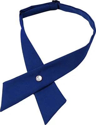 Produktbild von Damen-Hemdkrawatte, einfarbig, mit praktischem Schnallenverschluss und überkreuztem Design, ideal für Abschlussfeiern, Berufsbekleidung und Studentenuniformen.