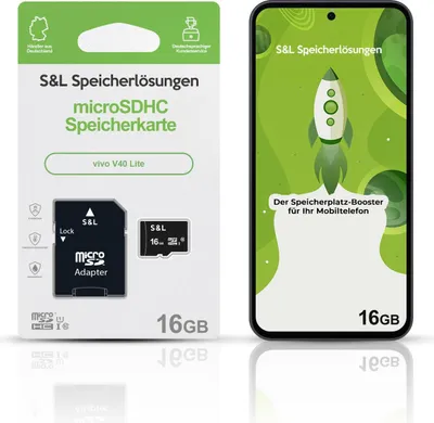 Produktbild von microSD Speicherkarte S&L für vivo V40 Lite - Speicherkapazität: 16 GB