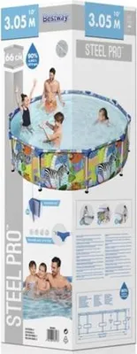 Zdjęcie produktu dla Bestway 56985, 4062 l, Basen ramowy, Dorosły/dziecko, Wielobarwny, 15,8 kg