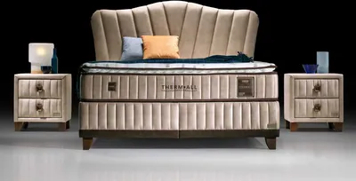 Produktbild von Pointhome Bambi Boxspringbett Set 180x200, H4 / H5, Thermall, Matratze mit Topper, Paketfedersystem , 1 x Matratze, 1 x Bettkasten, 1 x Kopfteil