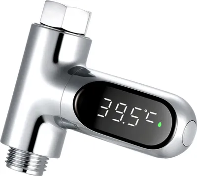 Produktbild von LED-Digital-Dusche-Temperaturanzeige 0  100°C Baby-Badewasser-Thermometer Celsius / Fahrenheit-Anzeige 360°C drehbarer Schirm fuer Hauptkueche-Badezimmer
