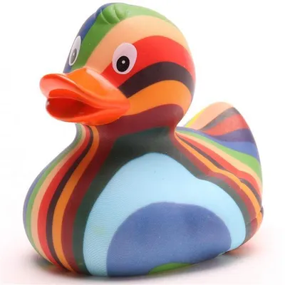 Produktbild von Badeente Buntspecht bunt Vinyl 7 cm
