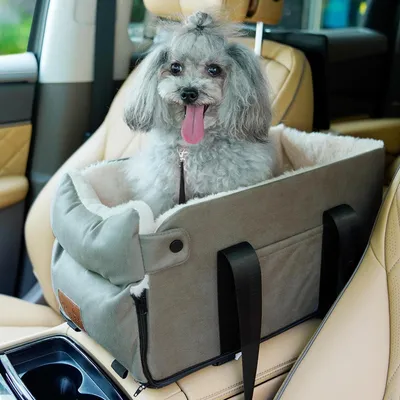 Image de Siège élévateur pour chien, amovible et lavable, pour console centrale, adapté aux animaux de moins de 13.5 livres, idéal pour les voyages