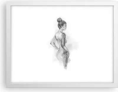 Produktbild von Gerahmtes Poster - Weißer Rahmen - Frau Körper Stück - 40x30 cm - Wand Bild - Wanddeko - Wandbilder - Kunstposter - Wandposter - Bilderrahmen - Bilder - Kunstdruck - Wanddekoration - P2WAA40x30-4995