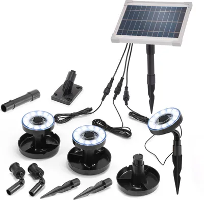 Produktbild von esotec Solar Über- und Unterwasserstrahler, 3 Multispots kaltweiß 6500K 101406