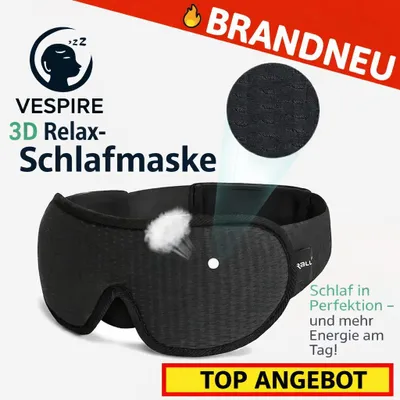 Image de Vespire™ 3D Relax Masque de sommeil | Masque de luxe pour les yeux | Lunettes de sommeil | Opaque