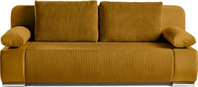 Image de Best Mobilier Elio - canapé 3 places convertible - avec coffre - en velours et velours côtelé , Jaune