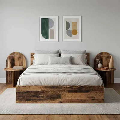 Productafbeelding van vidaXL Nachtkastje, 2 stuks, gerecycled hout, 48 x 49 x 65 cm, houtvezel