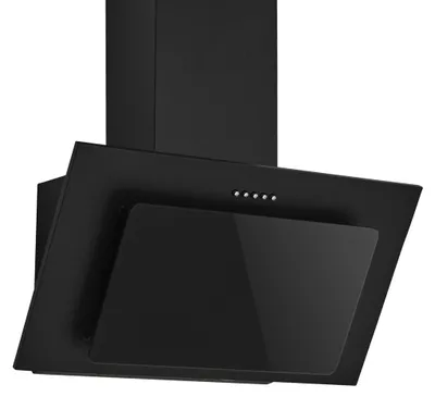Produktbild von Dunstabzugshaube Schräghaube Kopffrei 60 cm Schwarz Wandhaube Respekta