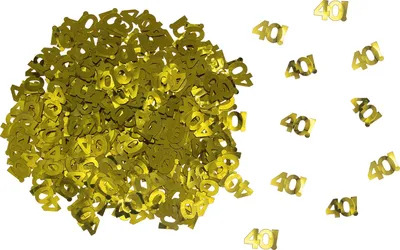 Produktbild von Oblique Unique Konfetti 40. Geburtstag Jubiläum Streudeko Tisch Deko 1500 Stk. Geburtstagsdeko gold