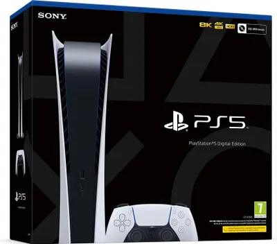 Obrázek produktu pro Sony PlayStation 5 Digital Edition, PlayStation 5, Černá, Bílá, 16000 MB, GDDR6, AMD, AMD Ryzen Zen 2