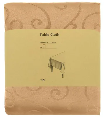Image de vidaXL, nappe rectangulaire, lot de 5, beige, 140 x 180 cm