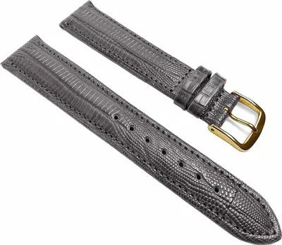 Produktbild von Teju-Print Ersatzband Uhrenarmband Kalbsleder Band Grau 22151G, Anstoß:12 mm