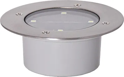 Produktbild von Star Trading 480-50-1 LED-Solar-"Decklight" stainless steel, ca. 12x4,7 cm, 2 warmwhite LED, w/ solar panel, battery, outdoor, four colour box