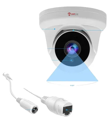 Zdjęcie produktu dla Kamera monitoringu, 4 MP, wodoodporna konstrukcja, tylko kamera 4 MP, 2,8 mm