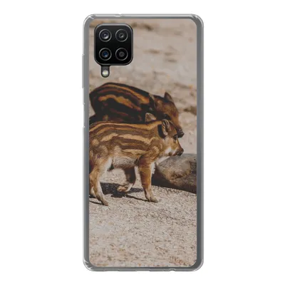 Produktbild von MuchoWow® Handyhülle Schutzhülle Hülle für Samsung Galaxy A12 Baby - Wildschweine - Wild Silikon Softcase Handy Hülle - Bild