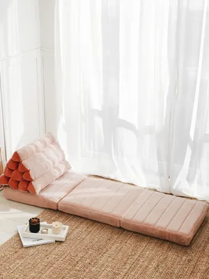Immagine prodotto di Hanah Home, Keyf Katlanan - Rosa, cuscino, tessuto: 100% VELLUTO, rosa, 55 x 55 x 60 cm