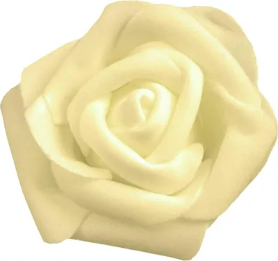 10 x Deko Rose / Rosenblüte / Rosenkopf 6cm vanille