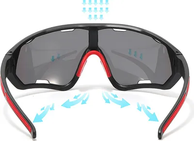 Zdjęcie produktu dla INF Modne okulary przeciwsłoneczne z oprawkami i soczewkami do sportów na świeżym powietrzu Wielokolorowy3