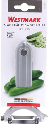 Immagine prodotto di Pelaverdure e asparagi Westmark, Quick, lama curva in acciaio inox, rivestimento in alluminio, 60952270