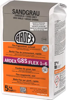 Produktbild von ARDEX G8S Flex-Fugenmörtel Sandgrau 5kg Beutel