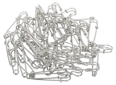 Produktbild von Sicherheitsnadeln - 50 Stück Metallnadeln - Zum Nähen und Stricken - Silberfarben 5 cm