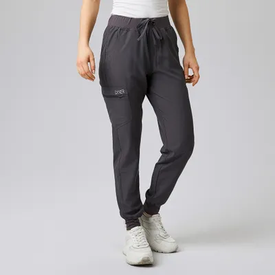 Produktbild von Sportsline Damen-Schlupfhose, slimfit, graphit, S : S : graphit : 96% Recycling-Polyester 4% Elasthan