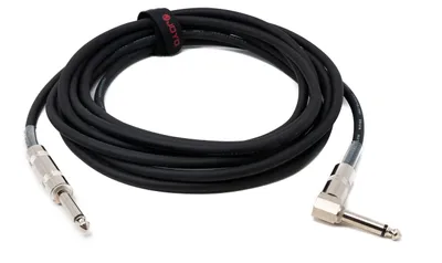 Produktbild von SYSTEM-S Audio Kabel 450 cm 6.35 mm Klinke Stecker zu Stecker Winkel AUX Adapter Schwarz