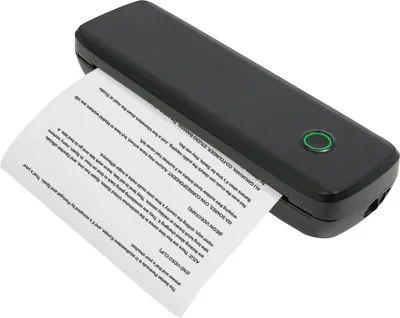 Zdjęcie produktu dla Drukarka termiczna A4, łączność Bluetooth, przenośna konstrukcja, kompatybilna z wieloma formatami papieru, czarna
