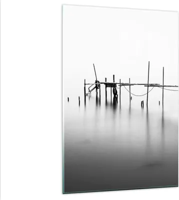 Produktbild von Bilder auf glas - Einteilig - Meer Brücke Wasser - 80x120cm - Glasbilder - Wandbilder - Bilder - zum Aufhängen bereit - Wanddekoration aus Glas - Glas Bilder - Wandbild auf Glas - GPA80x120-3727