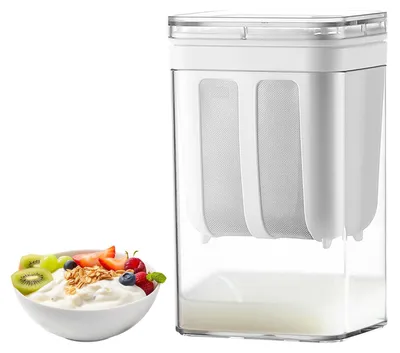 Joghurtfilter 1100 ml mit 80 Mesh Edelstahlsieb, wiederverwendbar