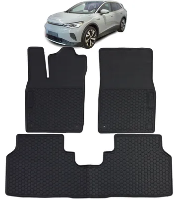 Productafbeelding van Voetmatten voor en achter voor VW ID.4 vanaf 2020, premium kwaliteit rubber