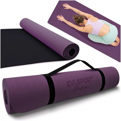 Zdjęcie produktu dla Mata Do Ćwiczeń Antypoślizgowa Do Jogi Pilatesu Fitness Pianka Gruba 185Cm