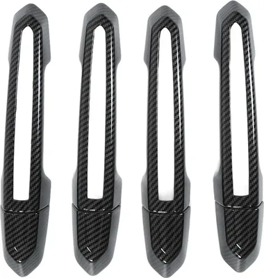 Immagine prodotto di Coperture per maniglie esterne in fibra di carbonio in 8 pezzi, ricambio per Cadillac XT4 5 6 CT4 ATS XTS 2013-2020