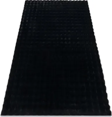 Produktbild von Teppich BUBBLE schwarz 25 IMITATION VON KANINCHENFELL 3D - strukturell Schwarz 140x190 cm