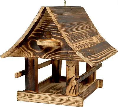 Produktbild von Woodok Vogelfutterhaus, Holz, gefaltet, hellbraun, Haken zum Aufhängen