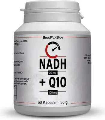 Immagine prodotto di SinoPlaSan NADH 20 mg + Q10 | 100 mg | 60 capsule