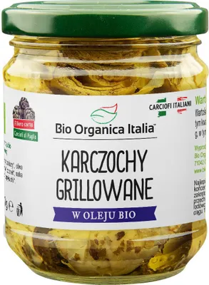 KARCZOCHY GRILLOWANE W OLEJU BIO 190 g (115 g) (SŁOIK) - BIO ORGANICA ITALIA