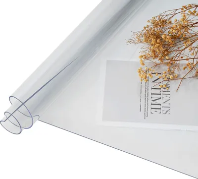 Image de Nappe PVC - Protection de table rectangulaire - 2 mm - Imperméable - Pour la table à manger - Motif de Noël - 152×213 cm - Transparent